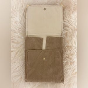 Velvet Jewelry Wrap Light Tan with Gold Accents